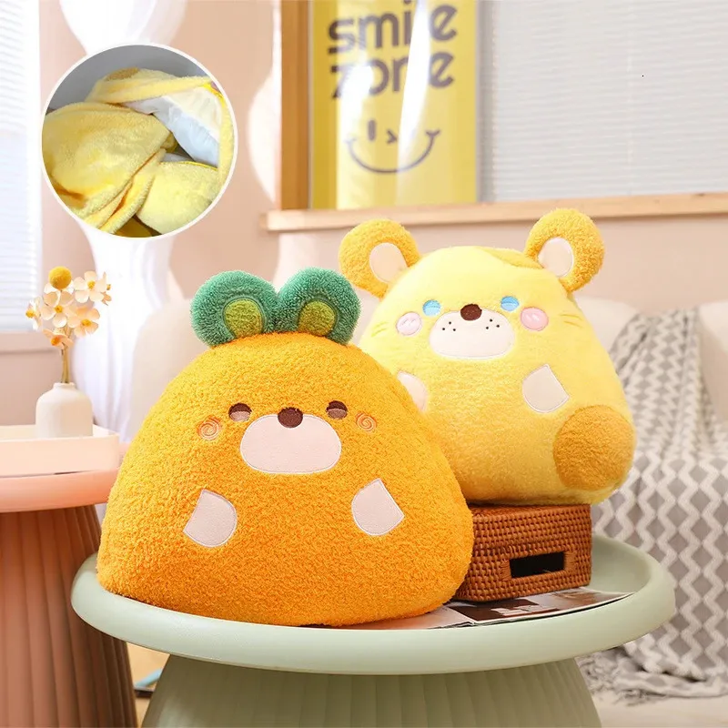 Blanket Cute Cartoon Cushion 2 In 1 Travel Pillow Blanket Soft Comfortable Home Dormitory el Cushions Bedroom Decoration 231123