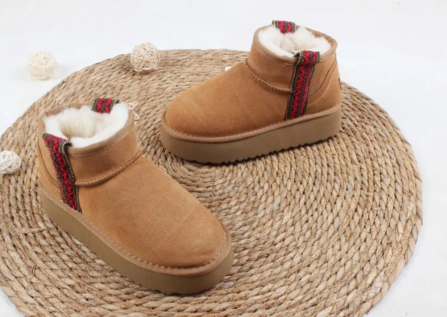 Tazz pantoufles plate-forme bottes de créateurs femmes décontracté luxe fourrure moelleux en peau de mouton Tasman pantoufle botte hiver bottines genou chaussures décontractées io