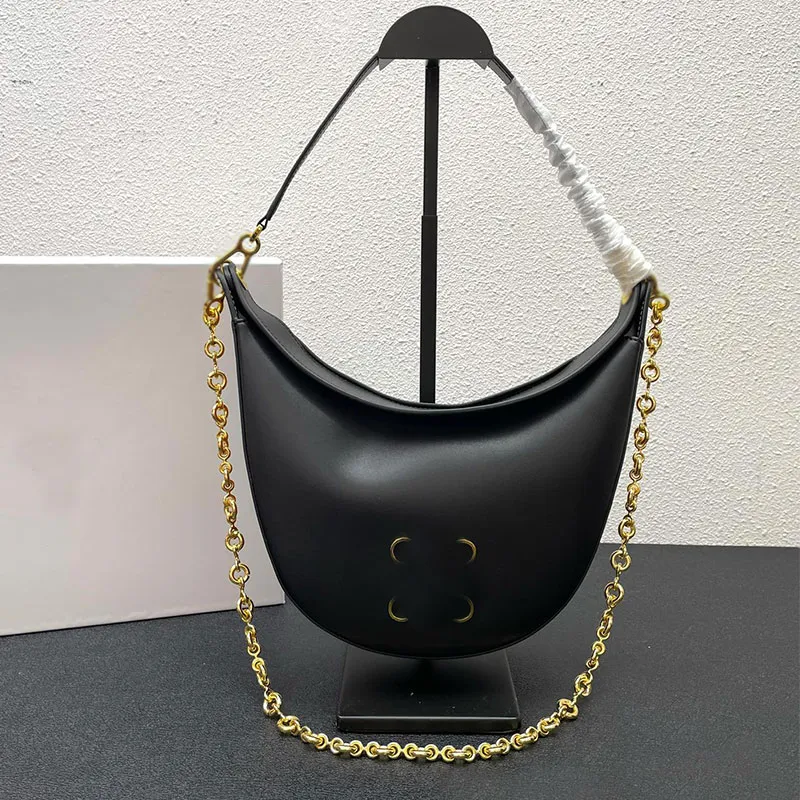 Luksusowy designerski torebka moda lady na ramiona torby krzyżowe Half Moon hobo torebka H02072 Portfel łańcuchowy duża zdolność pod pachami