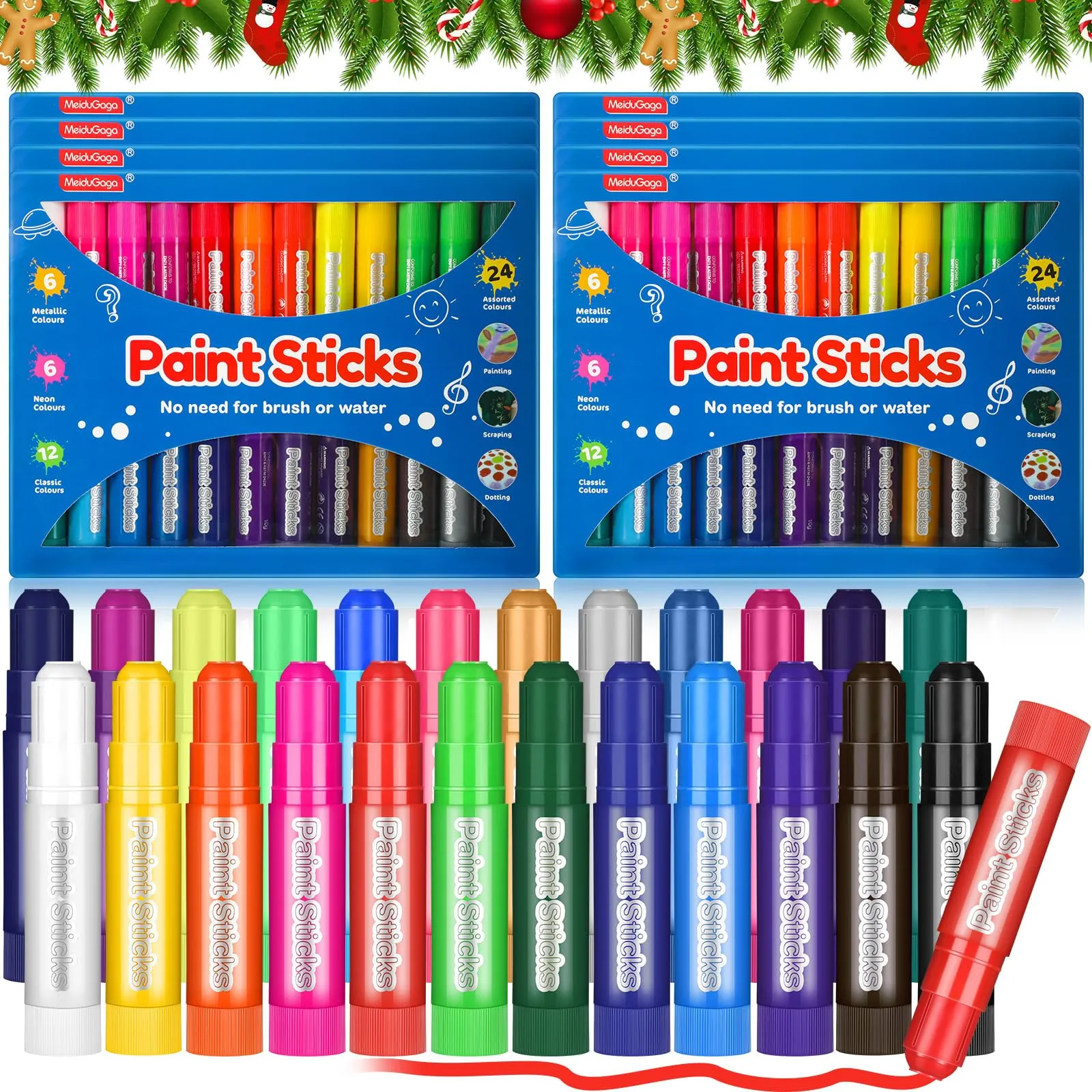 Tempera Paint Sticks Washable Quick Drying Paint Sticks For Kids