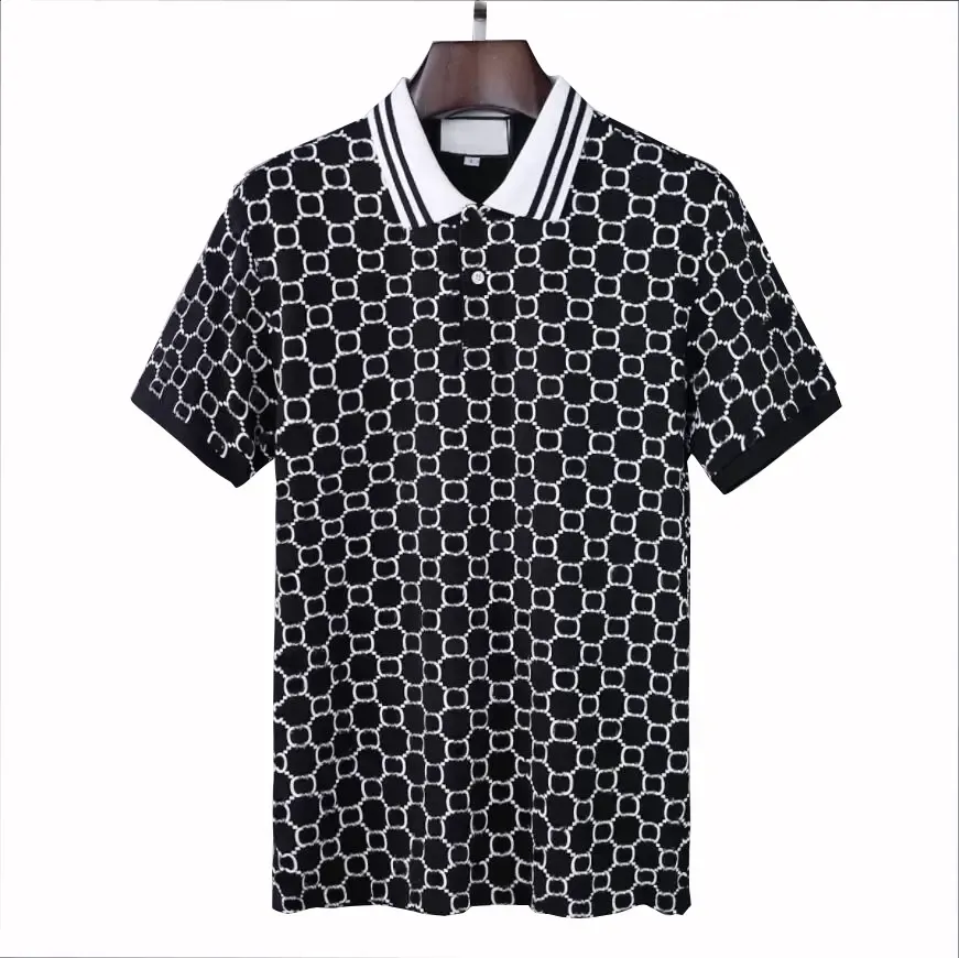 T-shirt Polo Homme Été Respirant Haut de gamme Affaires Décontracté Col Polo T-shirt à manches courtes Impression haut de gamme Designer Mans Tee Cottom Vêtements T-shirts