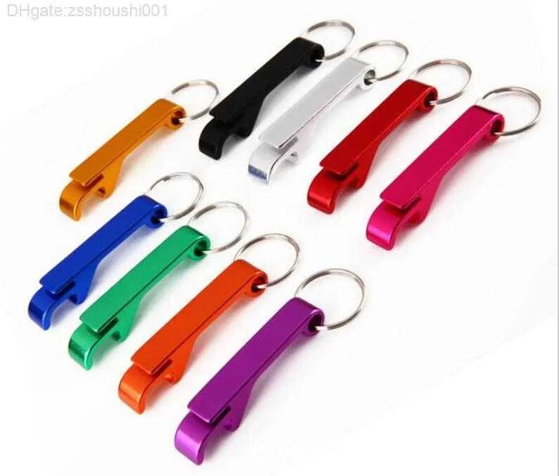 2in1 pocket key chain aluminum alloy beer bottle opener claw bar small beverage keychain ring 4T2Q