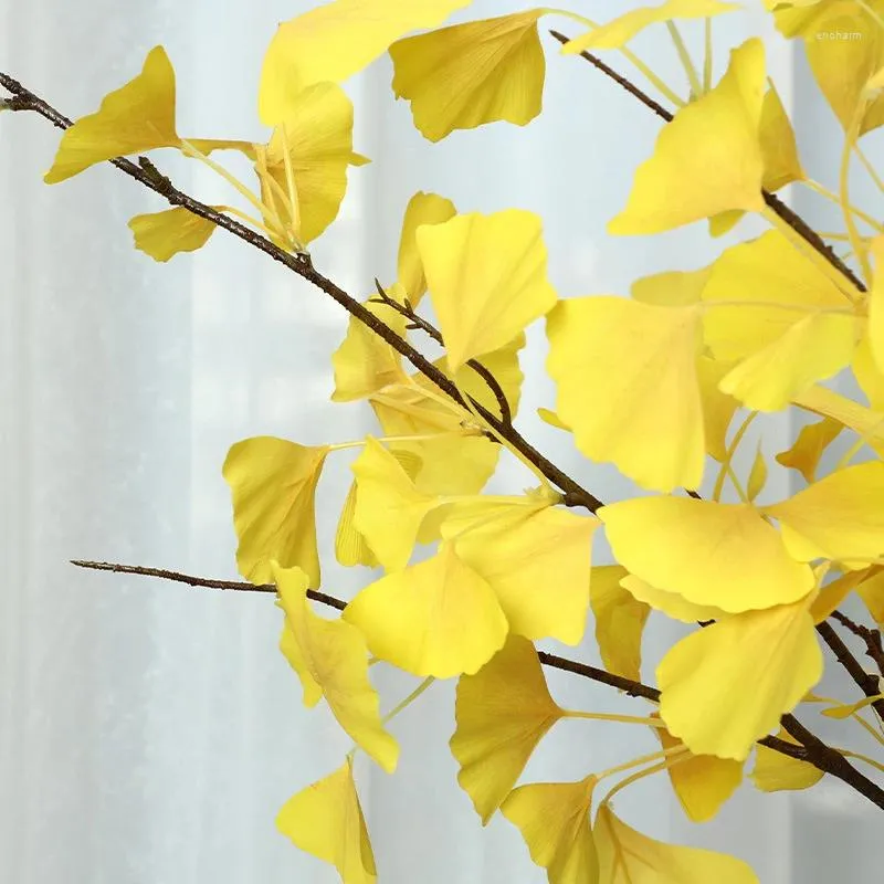 Decorative Flowers 3D Printing Of Ginkgo Leaf And Green Plant Simulation Plants El Home Decoration Wedding Pography