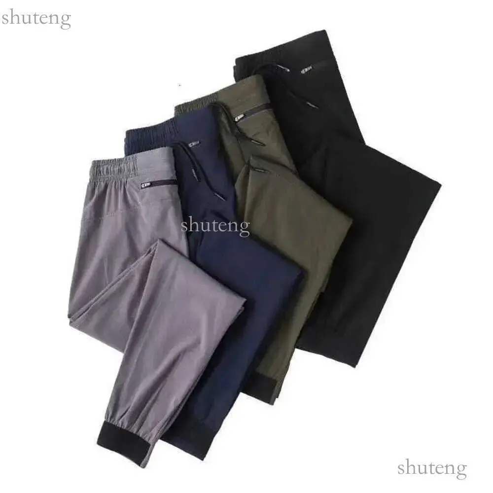 Pantalones Lulus para hombre, traje de Yoga, deporte, secado rápido, con cordón, pantalones de ejercicio con bolsillo para gimnasio, pantalones informales para hombre con cintura elástica 425