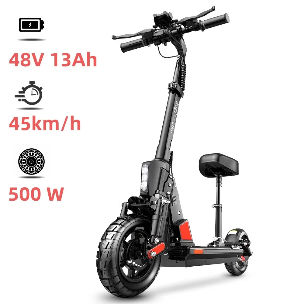 Autres articles de sport Scooters électriques Scooter pliant avec siège adulte 10 pouces 48V 500W 231122
