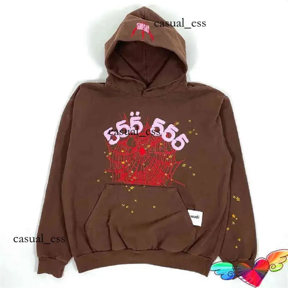 2022 Red Sp5der 555555 Hoodie Men Women High Quality Angel Number Puff Pastry Printing Graphic Spider Web Sweatshirts T220721 661 303 dfashion98