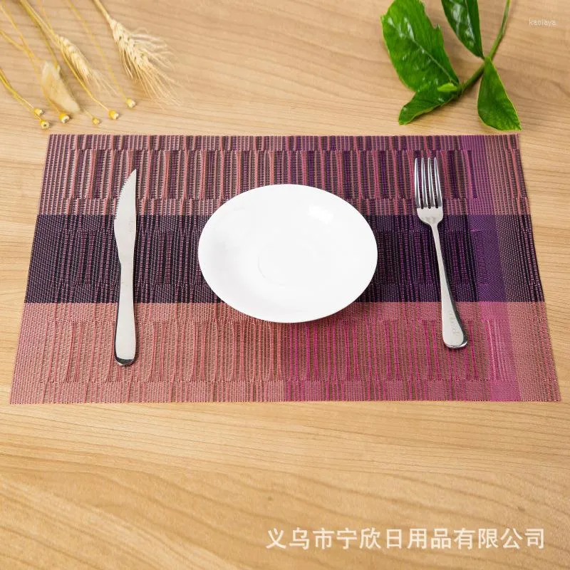 Tapis de table 4 pièces napperon en bambou tapis de repas occidental antidérapant El Durable étanche