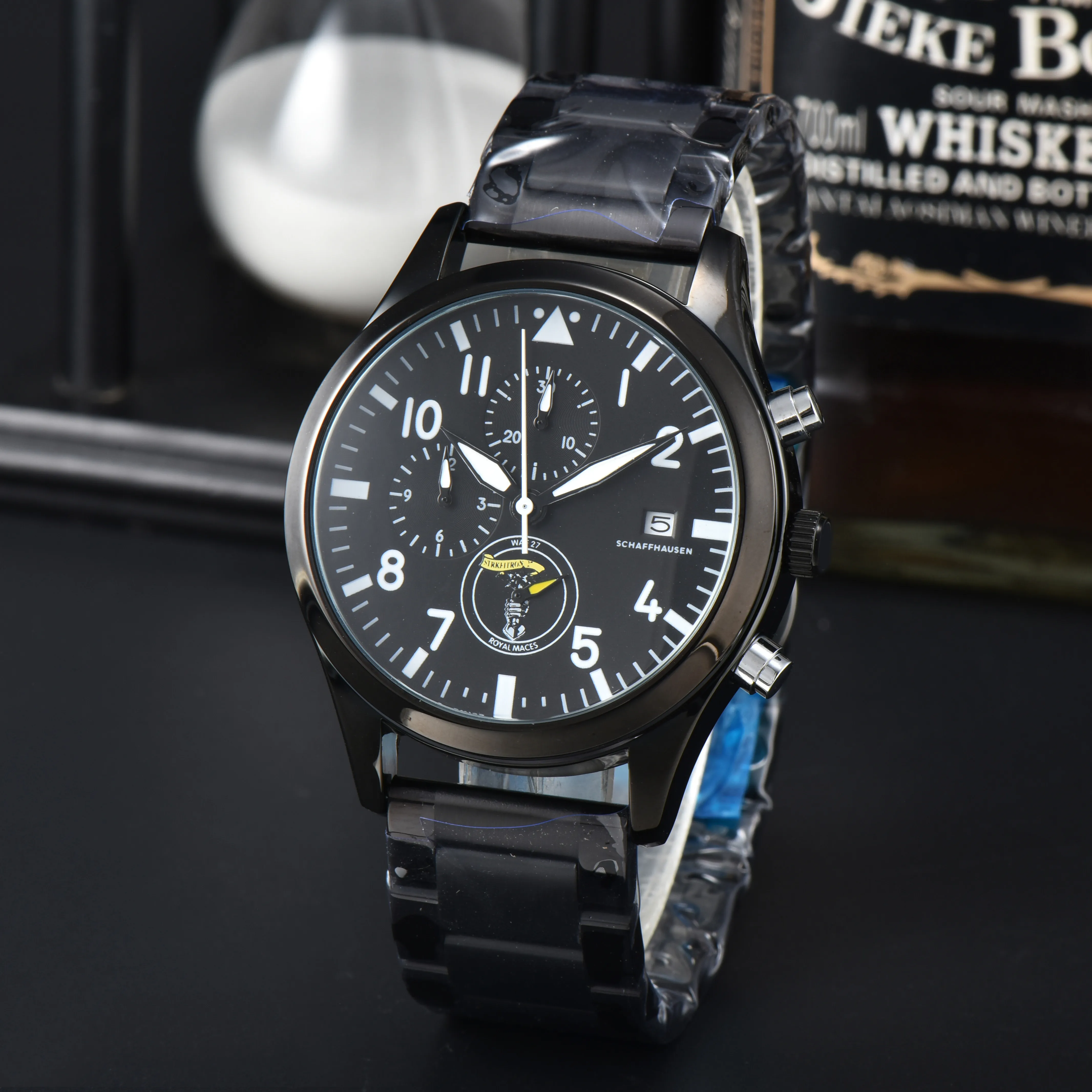 2024 AAA Tops Chronograph Luxury Watches Quartz Black Dial