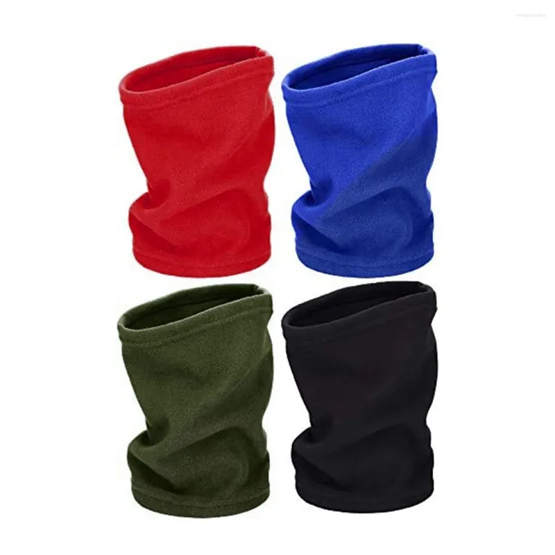 Racing Sets 4 Pieces Neck Warmer Fleece Gaiter Windproof Skiing Hiking Cycling For Adults And Kids