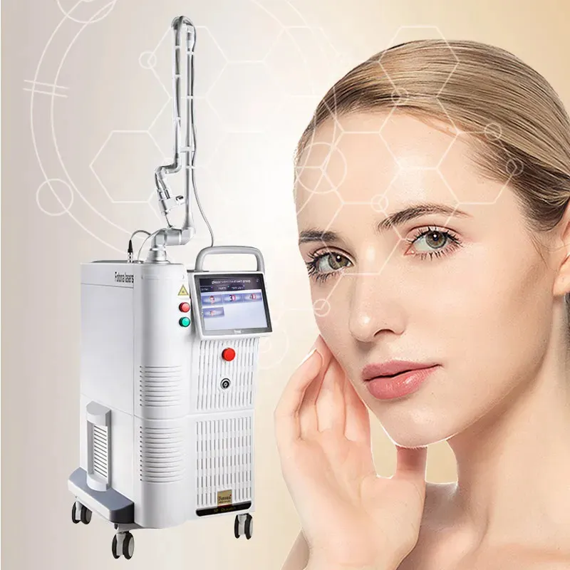 Power Co2 Laser Fractional Machine Vertical RF Tube 1060nm Wavelength For Vaginal Stretch Marks Removal Face Lift Skin Rejuvenation Safety Equipment