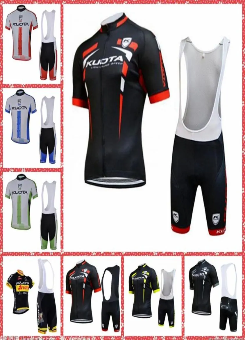 2019 Kuota Team Bisiklet Kısa Kollu Jersey Bib Şort Setleri Nefes Alabilir Giysiler Pro Team Yeni Quickdry Multi Type Style M307558163899518