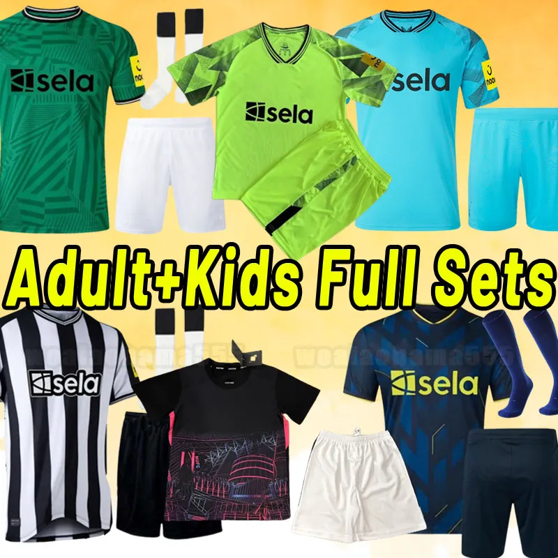 Uomo Bambini 23 24 maglie da calcio New Castle BRUNO G Botman WILSON JOELINTON nufc 2023 2024 MAXIMIN SHELVEY ALMIRON TARGETT mens calzini terzo figlio portiere