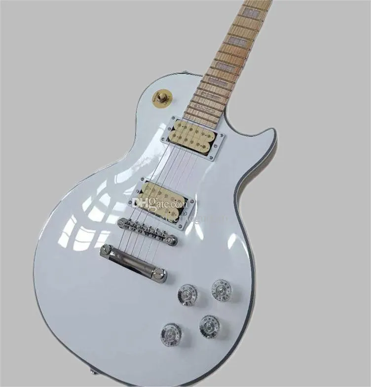 chitarra elettrica L p personalizzata di fabbrica con bordo della tastiera, hardware nichelato