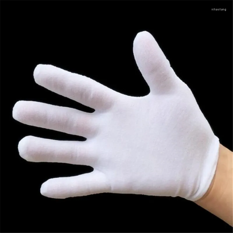 Tek kullanımlık eldivenler 12 çift/paket eldiven dans ev toz temizleme çocuklar beyaz görgü çocukları pamuk ince orta kalın