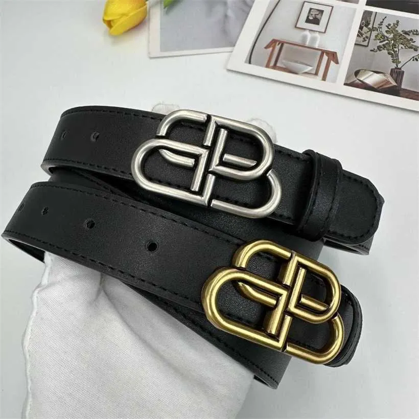 20% OFF Belt Designer New men's women's belt with smooth buckle two layers of cowhide genuine leather versatile and fashionable classic Korean version