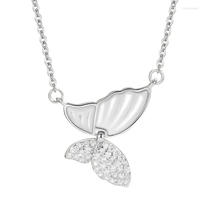 Chains Butterfly Necklace 925 Sterling Silver For Women Moissanit Pendants Jewelry Neck Chain 18K Gold Quality