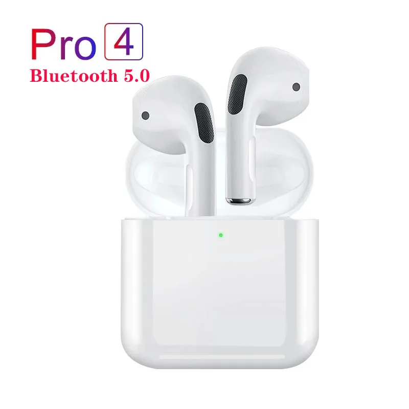 Pro 4 TWS Wireless Headphones Earphone Bluetooth-Compatible 5.0 Waterproof Headset with Mic for Xiaomi iPhone Pro4 Earbuds
