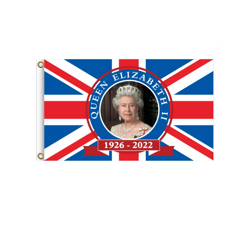 90*150cm Rainha Elizabeth II Platinums Jubileu Bandeira 2024 Union Jack Flags The Queens 70th Anniversary Lembrança Britânica