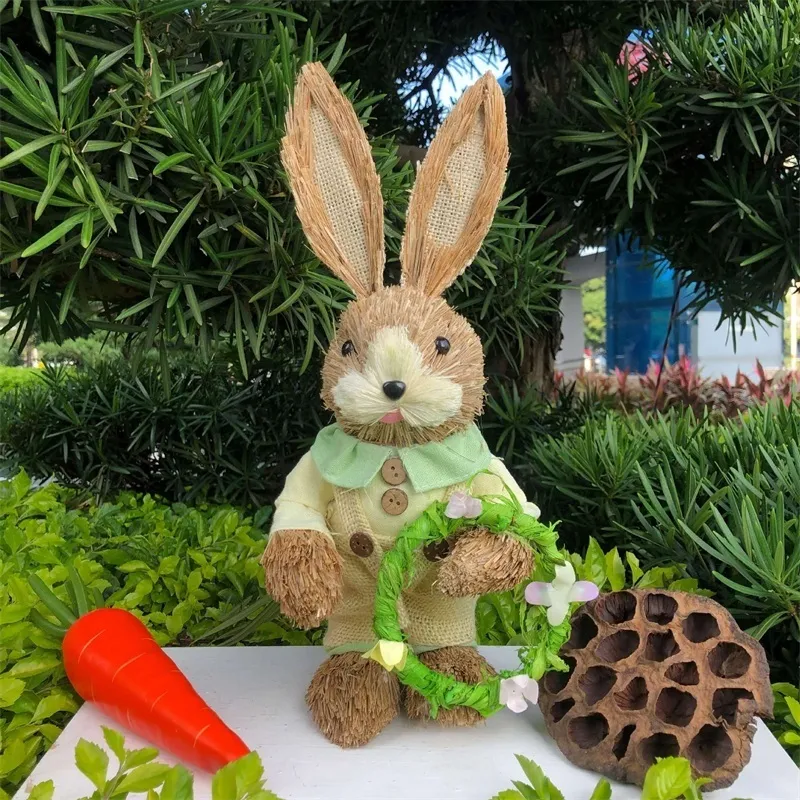 Lapin Décoratif En Mousse Et Gazon Artificiel - 8 Cm, Pour Jardin Ou Décoration Intérieure - 9