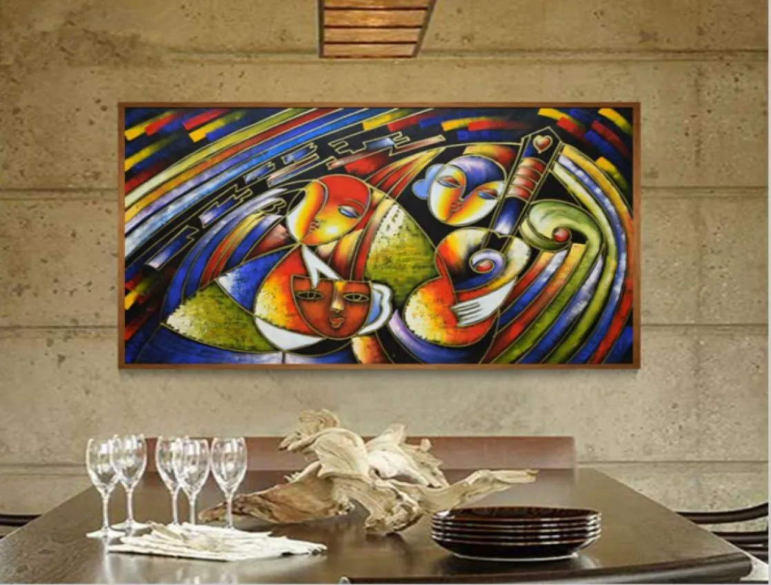 有名な絵画ピカソピカソ抽象油絵の壁の絵は、ホームオフィスのキャンバス装飾アートに手描きされていますEL5266931