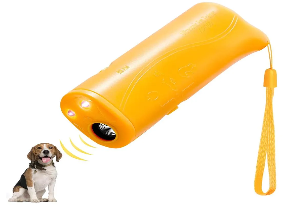 Entraîneur répulsif portatif, dispositif anti-aboiement 3 en 1 avec lampe de poche LED, dispositif de dissuasion ultra pour chiens et entraîneur anti-aboiement8010126