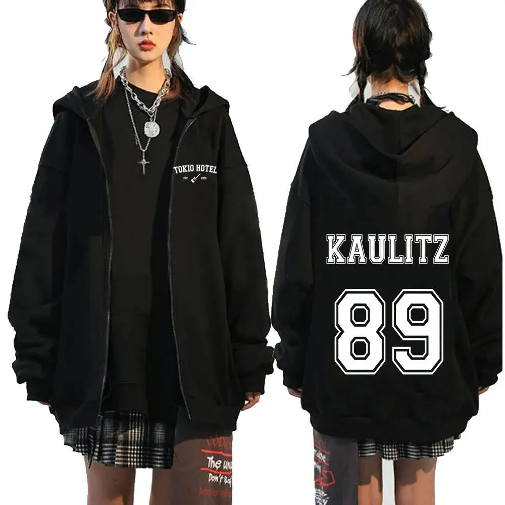 Herren Hoodies Sweatshirts Rock Band Tokio el Kaulitz Reißverschluss Kleidung Herbst Winter Zip Up Kapuzen Lässige Vintage Hoodie Jacke 231122