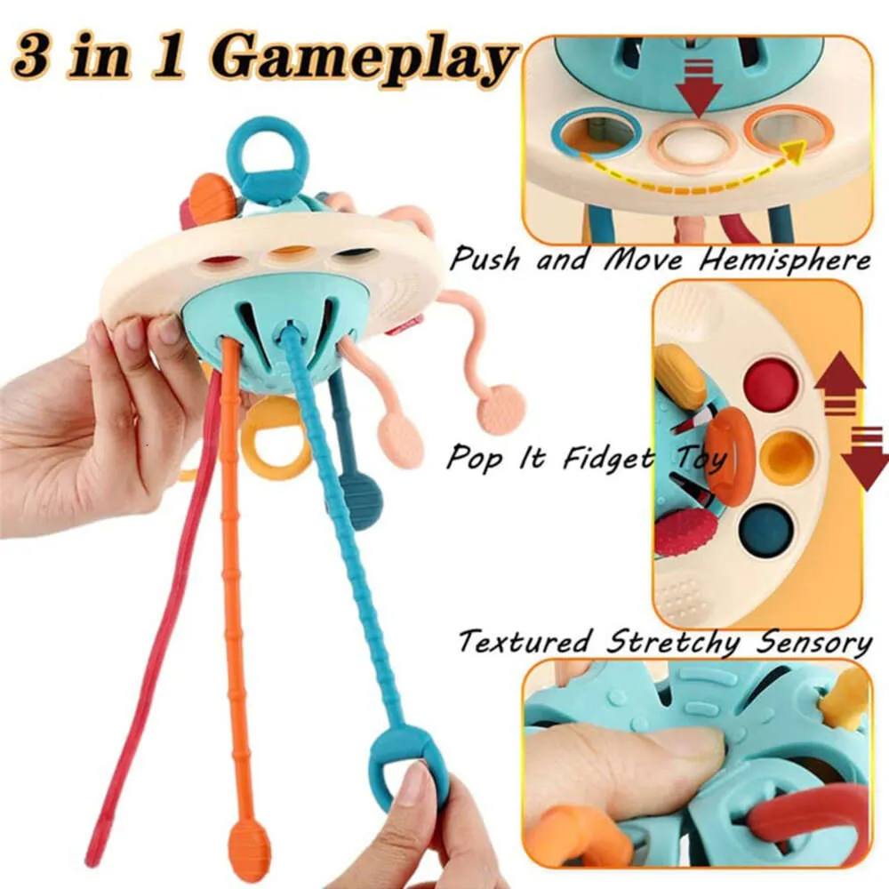Nuevos Juguetes Sensoriales Montessori Pull String Para Bebés De 6