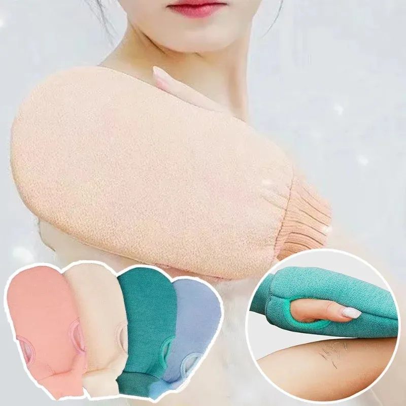 Gants de gommage pour le nettoyage du corps, gants de gommage, serviette de bain, massage corporel en mousse