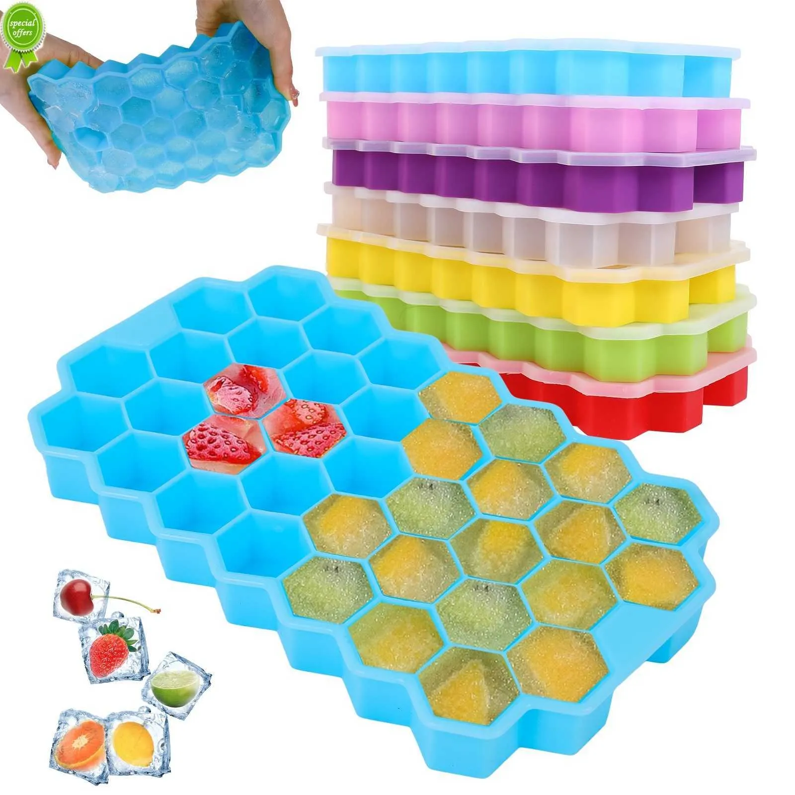 CAIROYAR Bandeja Con Molde Para Cubitos De Hielo, Divertida Y Divertida Bandeja De Silicona Para Cubitos De Hielo Para Whisky Cocteles Brandy Y Bebidas De Jugo Regalo Para Fiestas