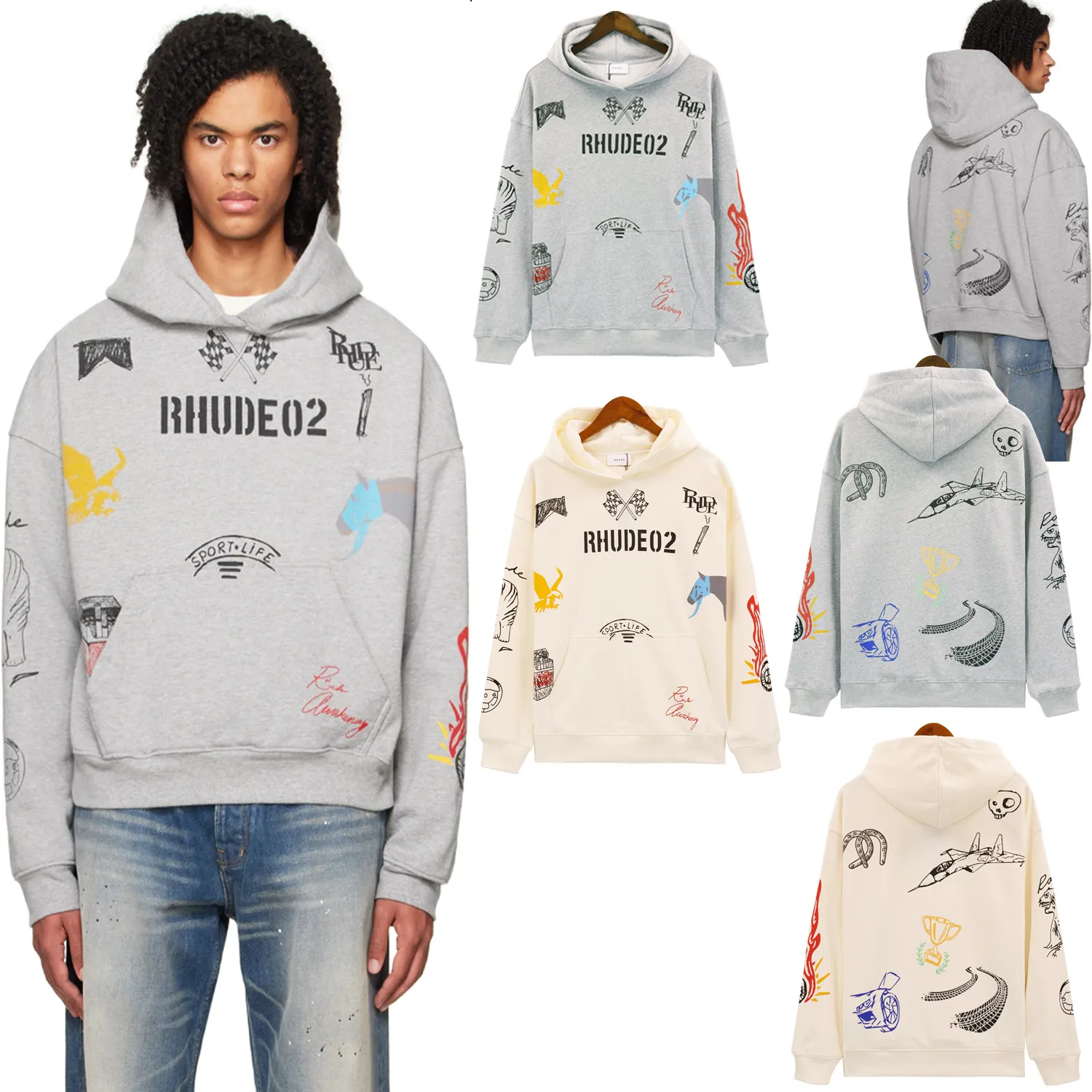 XL Oversized Mens Sublimation Printed Hoodies And Sweatshirts Rhude Sportswear From Yuyiyuan1314 Vendor 32.39 DHgate.Com
