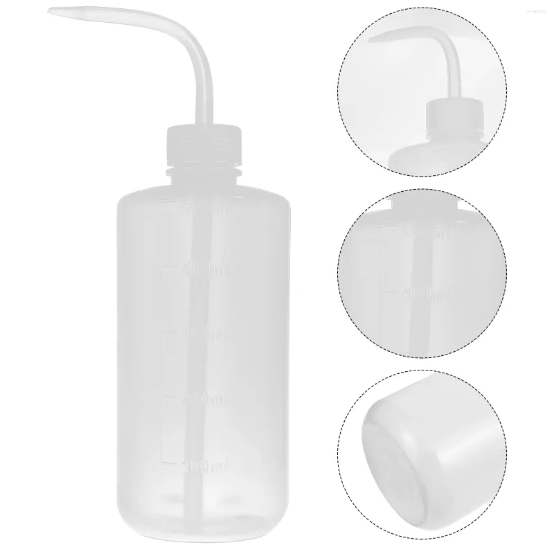 Ensembles de vaisselle 6 pcs Bouteille de rinçage graduée Lavage rechargeable Vide Squeeze Scale Étiquettes de savon Nettoyage Étiquettes en plastique Bouteilles