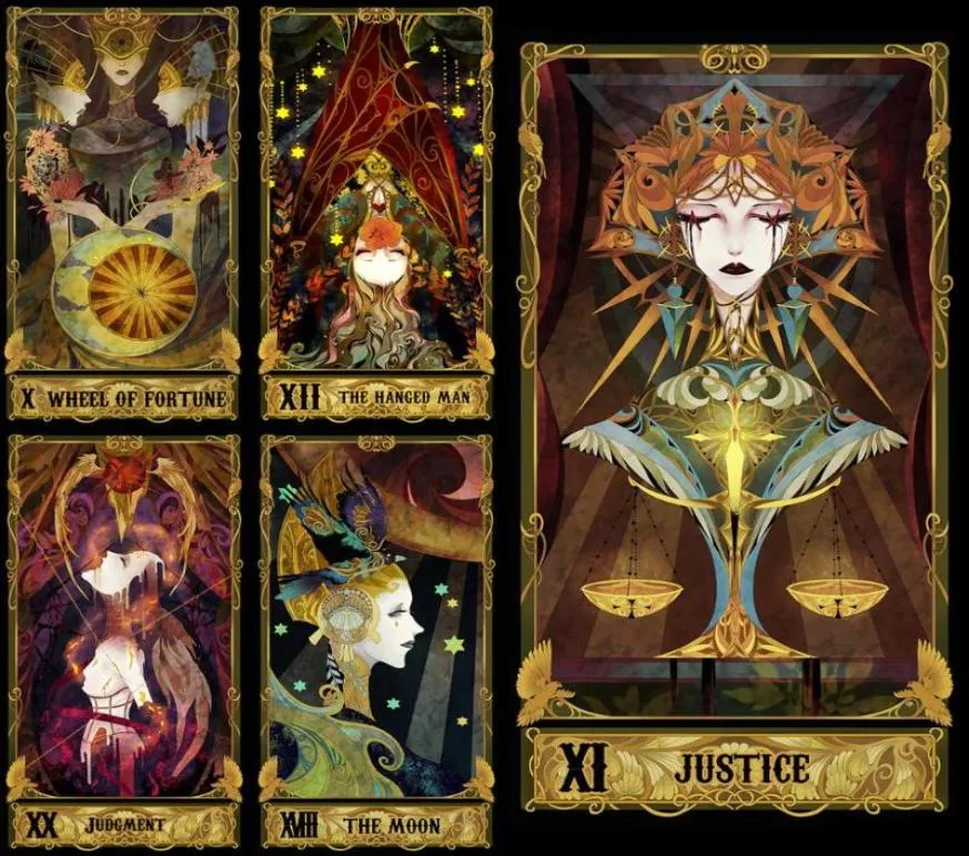 Tapisseries Western Witch Tarot Card Pattern Couverture Tapisserie Tenture murale Sorcellerie Décor Lune Soleil Fleur Mandela DivinationTapes2589440