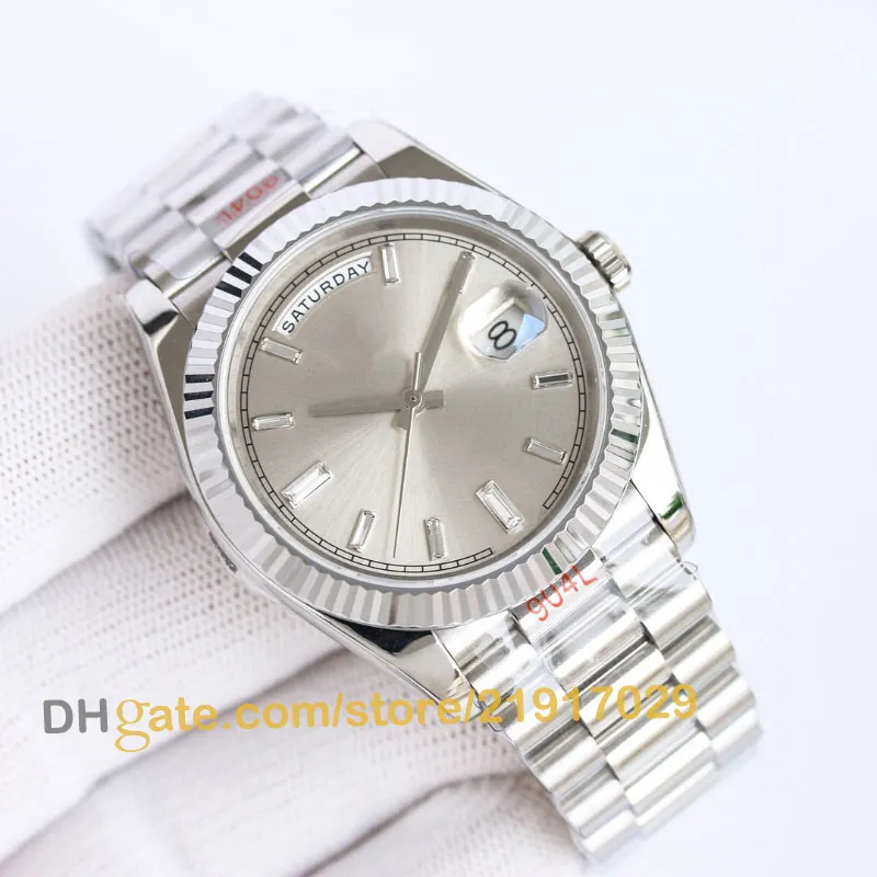Sunday 40mm Watch Designer for Mens Automatic Watches Women Classic Wristwatch Two Tine Sapphire Glass Prosects Steel Wristwatches Watchs على الإنترنت