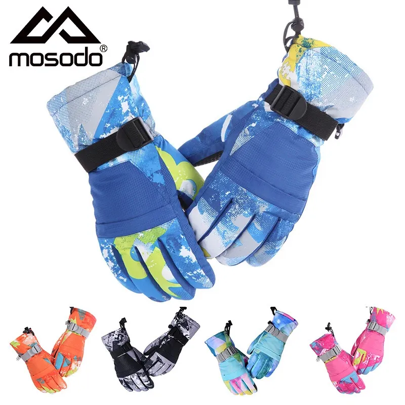KINEED Womens Touchscreen Ski Gloves Waterproof Winter Snow Snowboard 3M Thinsulate Cold Weather Warm Gloves with Wrist Straps