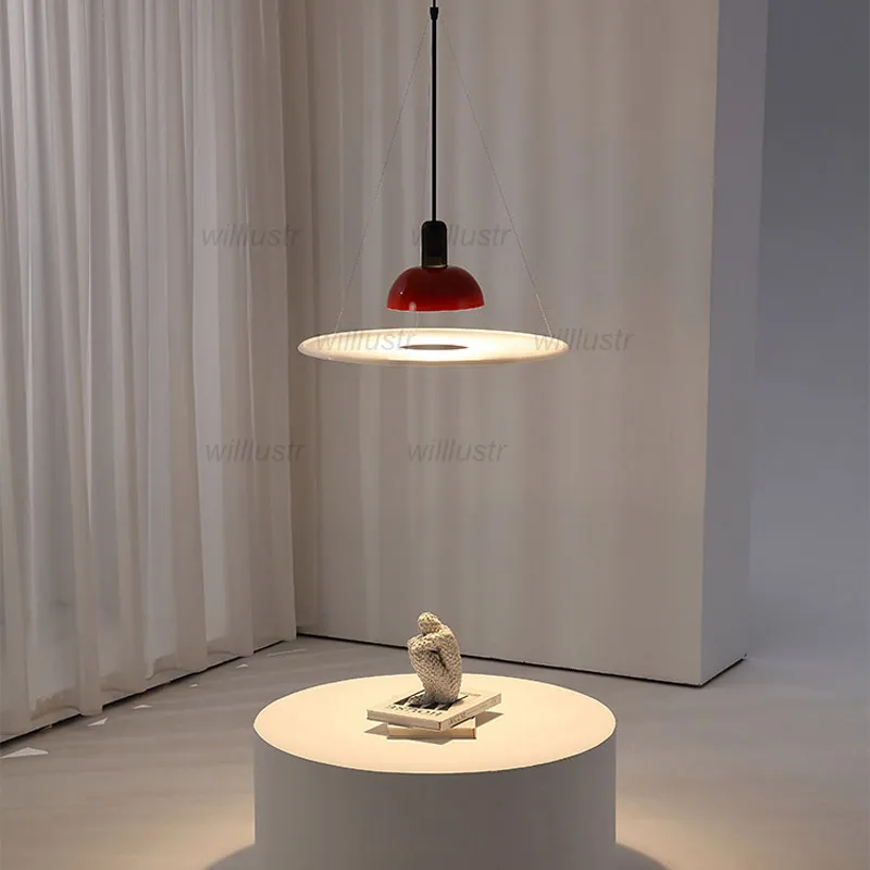 Modern Acrylic LED Saucer Pendant Light For Hotel Cafe Bar Living Dining And Bedroom Replica Flos Frisbi Metal Hanging Light Ceiling Chandelier From Willlustr 346.44 DHgate.Com