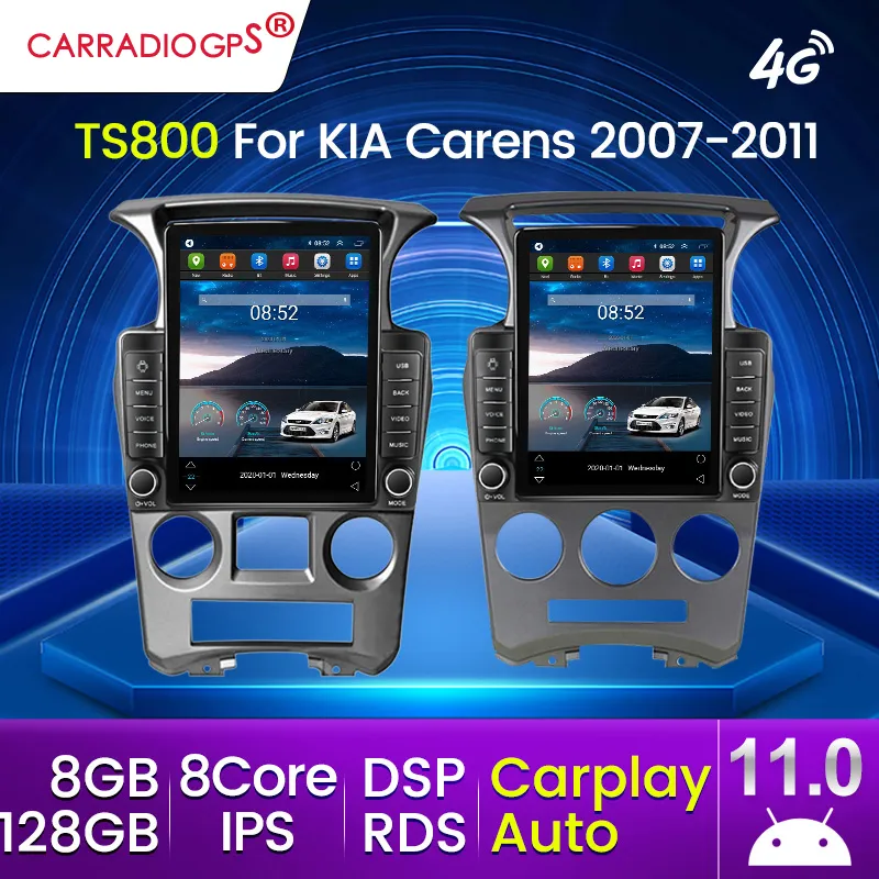 Rádio de DVD de carro para Kia Carens 2007-2011 MT/AT OCTA CORE Android 11 Car DVD GPS Player Player sem deck sem unidade