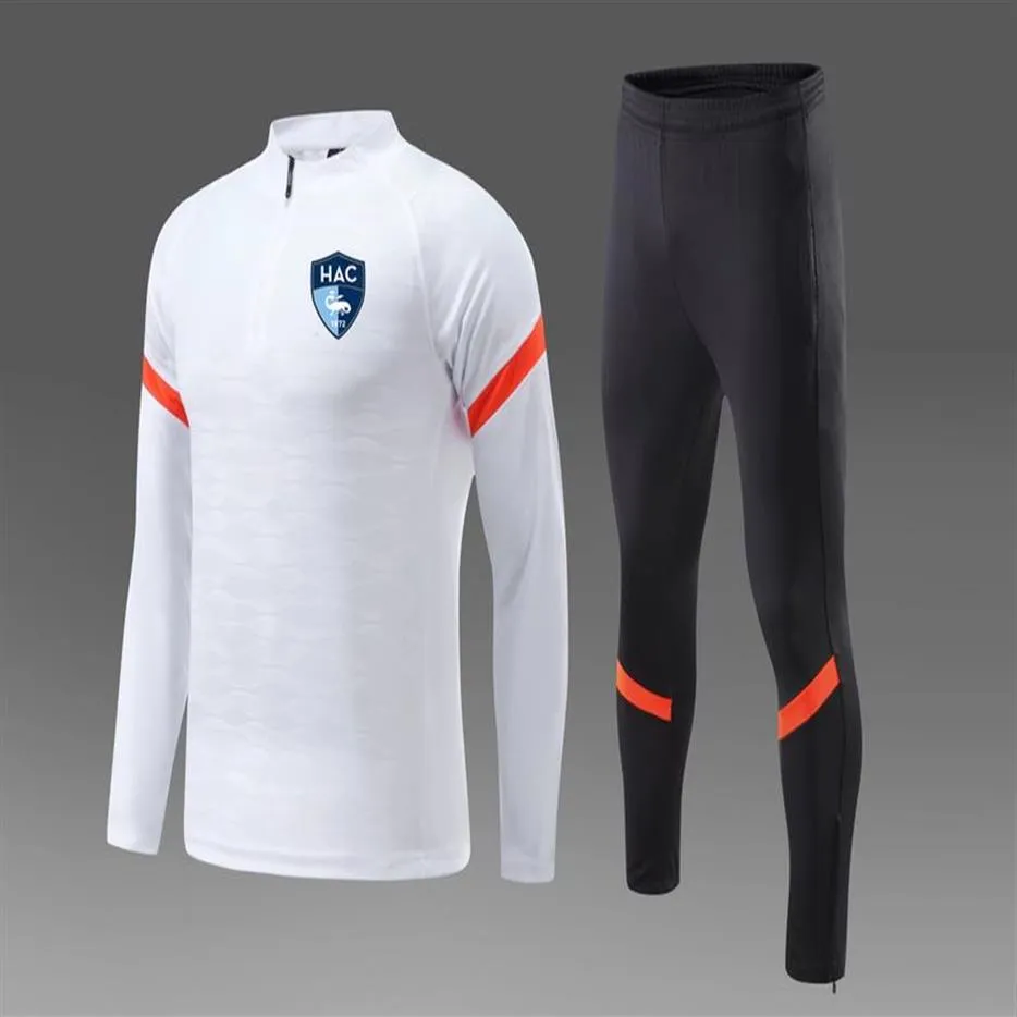 Le Havre AC men's football Tracksuits outdoor running training suit Autumn and Winter Kids Soccer Home kits Customized logo250L