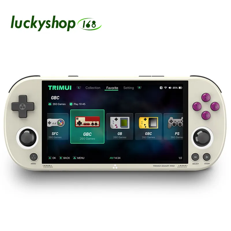 Trimui Smart Pro Portátil Retro Arcade Game Console 4,96 polegadas IPS Console de jogos portátil Type-C LINUX HD Screen Player de vídeo inteligente