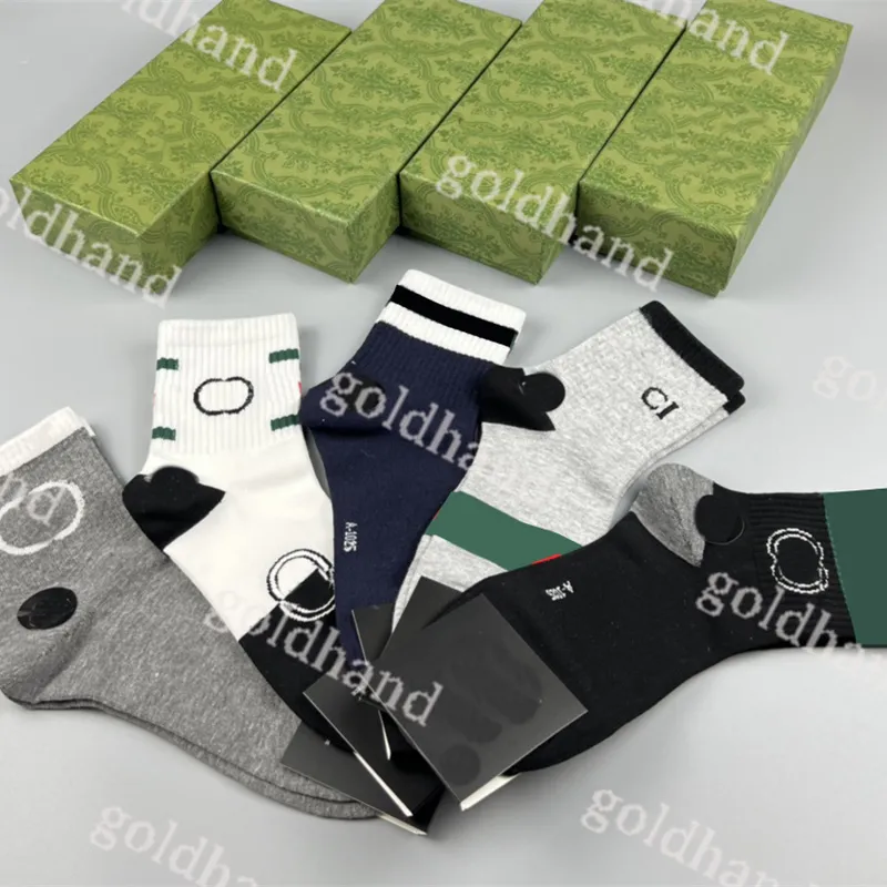 Brand Sport Mens Socks Stockings Fashion Street Socks Casual Breathable Socks 5pair With Box