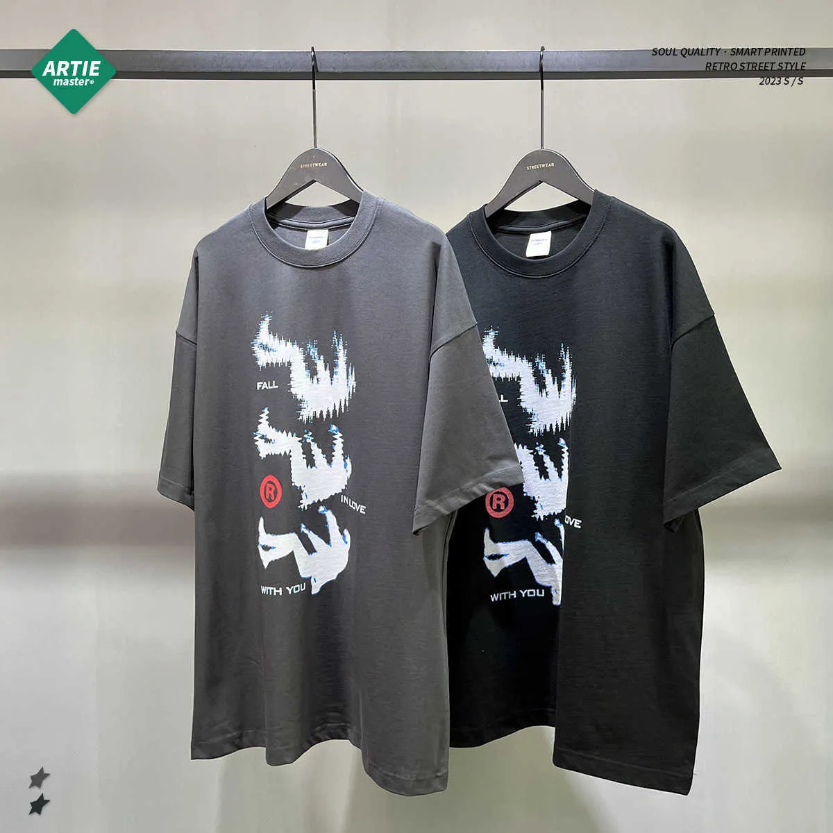 Мужская футболка для мужчин и женщин мужская одежда | Модный бренд свободный и творческий развлекательный футболка с печати Pure Cotton Digital Print Street Mudery Top Men's Top