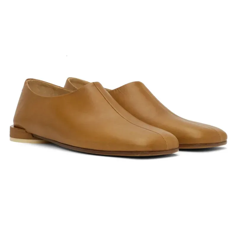 Chaussures habillées bout carré en cuir véritable souple à enfiler chaussures pour hommes mode fond antidérapant confort chaussures pour hommes mocassins chaussures basses décontractées 231123