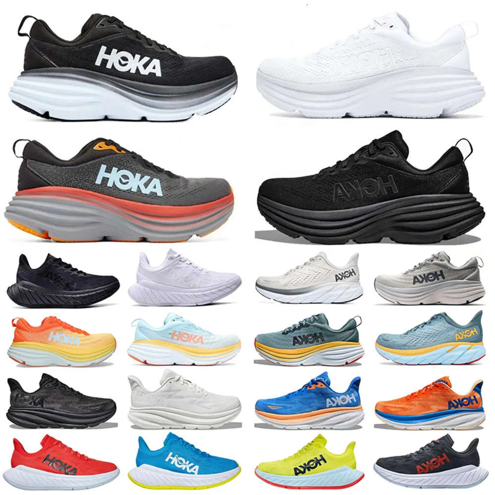 Hoka 2024 on Cloud Bondi 8 Running Shoes Men Hokas Womens Designer Sneakers Triple Black Goblin Blue Anthracite Hiking Shoe Run us size 4-11