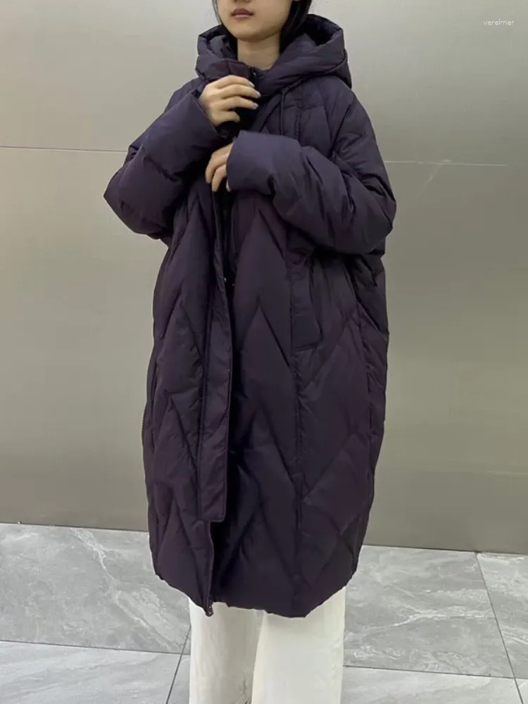 Kadın Trençkotları Kış Ceket Aşağı Ceket 2023 Koreli Sıradan İnce Fit Banliyö Gevşek Olan Orta Uzunluk Kalınlaştırılmış Giysiler