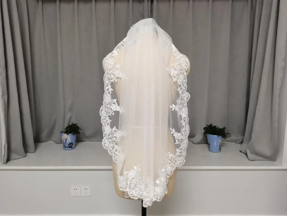 VEILOS BRIDAS UMA CAMADA VEIL BRANCO VEIL DE CURTO CURTO EM TRIMENTO DE IRIVER