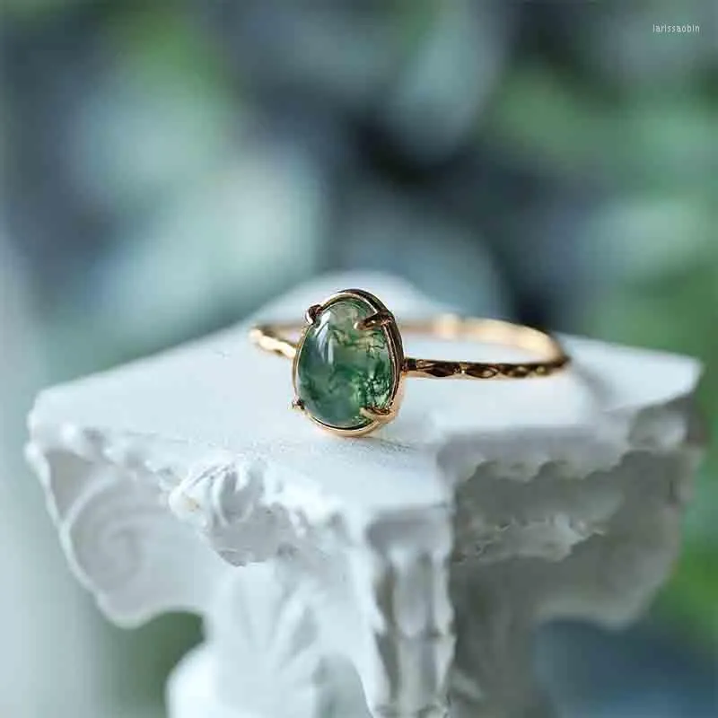 Cluster ringen klassiek zilveren ingelegde ovaal vier-hoekige geometrische ellips Emerald Ring dames verstelbare eenvoudige charme elegante avond