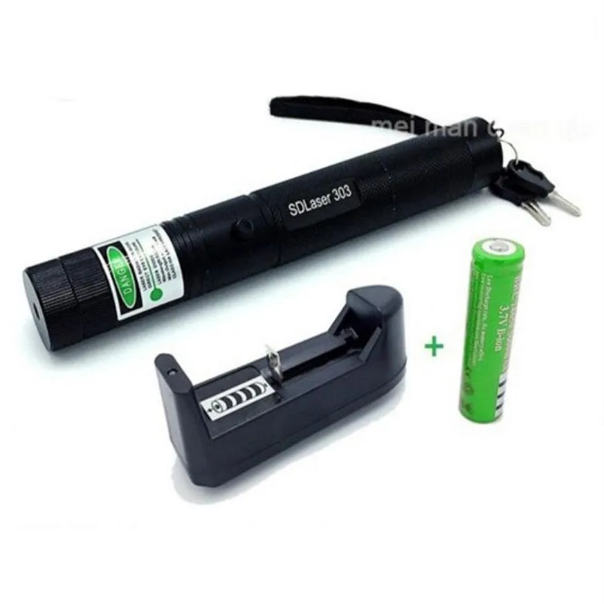 Nouveau Laser 303 longue Distance vert SD 303 pointeur Laser puissant stylo Laser de chasse alésage plus serré 18650 batterie Charge220M