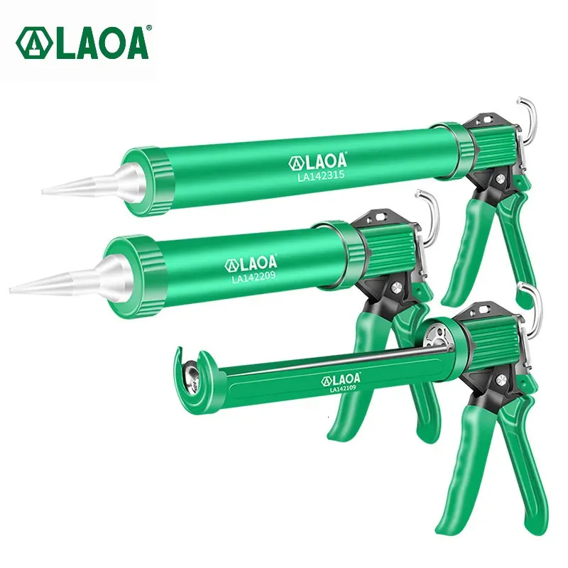 Caulking Gun Laoa 9 인치 15 인치 전문 코킹 총 알루미늄 알루미늄 합금 매뉴얼 코크 건 DIY 건축 도구 231123