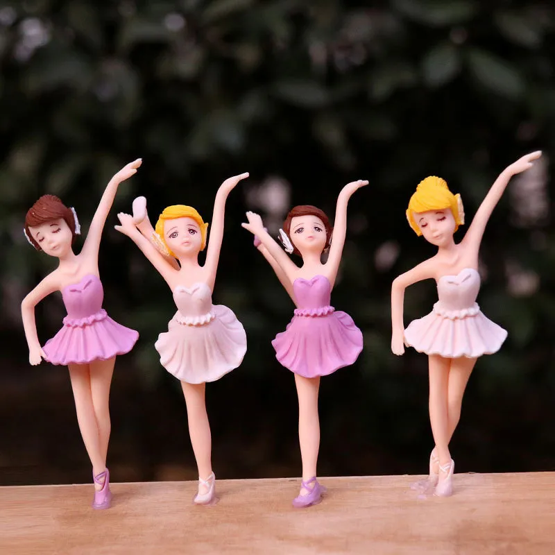 Mini Ballerina Girls Resin Resin Crafts Girl Micro Landscape Fairy Garden حلية 3D ملحقات البيت المصغرة 3D