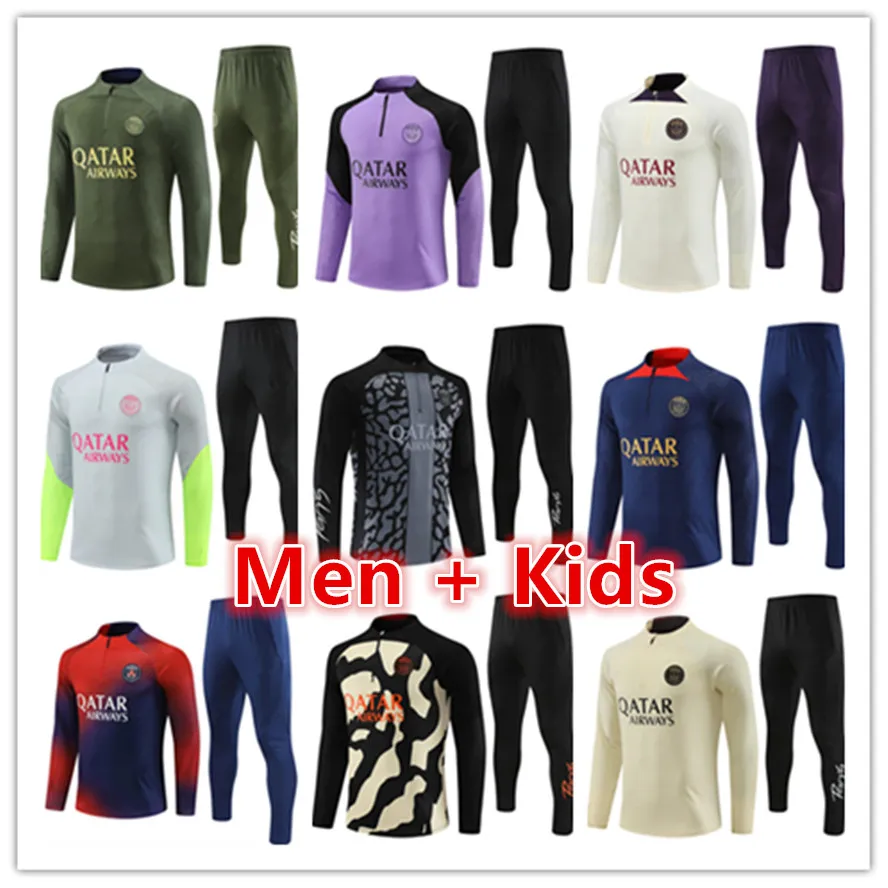 Paris Soccer Tracksuit -: Mens, Kids Long Sleeve Football Training