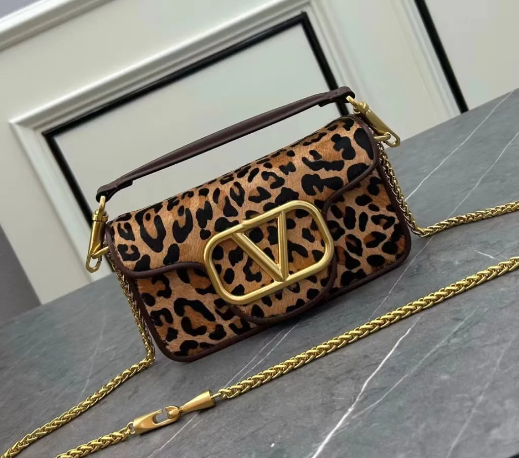 Rindsleder Kette Umhängetaschen Leopard Zebra Print Unterarm Baguette Luxus Tasche Echtes Leder Frauen Marke Handtasche Vielseitige Designer Hand Kupplungen Miniloco 2534